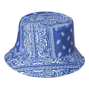 Stylish Print Blue Fishermans Hat 💯 Cotton